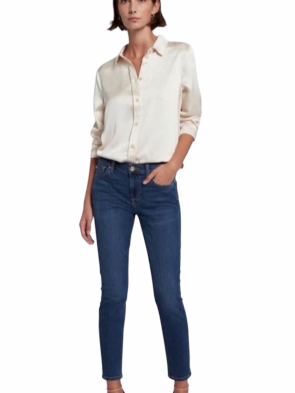 7 For All Mankind Roxanne Denim Ankle Blue Jeans Pants size 26